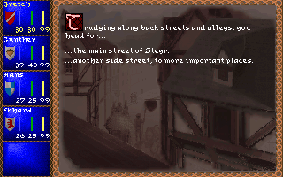The back streets card in Steyr